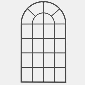 HOMCOM Espelho Decorativo de Parede 65x110 cm u2013 Espelho de Janela em Metal para Sala, Quarto, Entrada, Estilo Moderno, Preto
