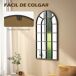 Espejo de Pared Vidrio, MDF HOMCOM Espejo de Pared Vidrio, MDF HOMCOM Negro