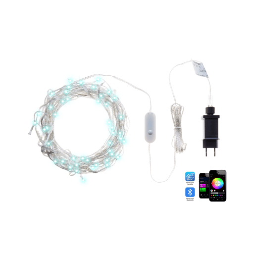 Cortina de luzes LED inteligente com a App KULUSUK 150 x 320 cm Multicolor