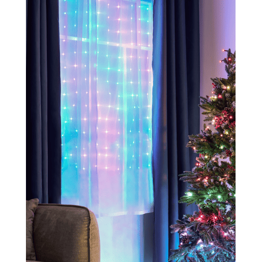 Cortina de luzes LED inteligente com a App KULUSUK 150 x 320 cm Multicolor