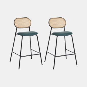 Conjunto de 2 bancos de bar ADAVER Preto
