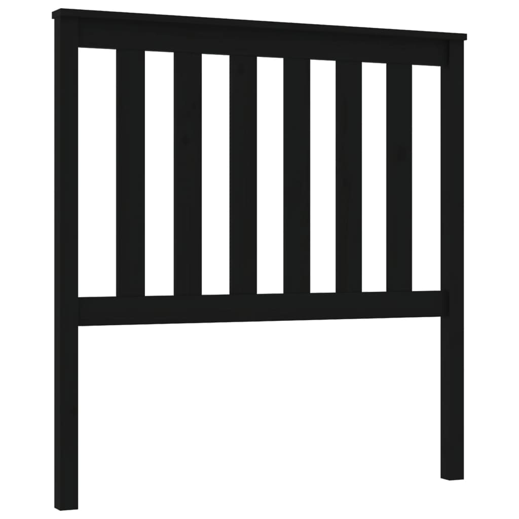 Vidaxl cabecero de cama madera maciza de pino negro 96x6x101 cm