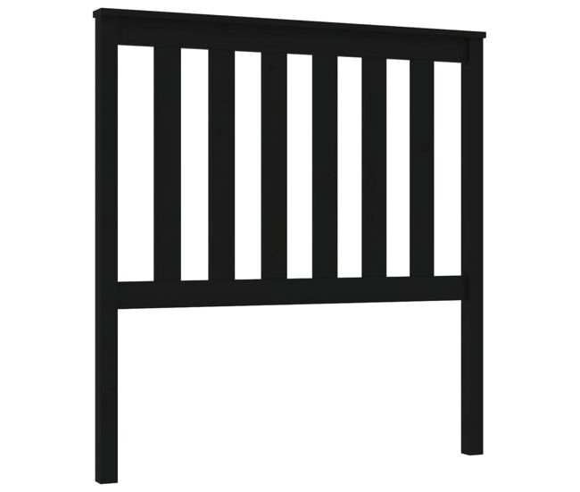 Vidaxl cabecero de cama madera maciza de pino negro 96x6x101 cm