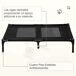 Cama Elevada Perro Tela Oxford, Metal PawHut Cama Elevada Perro Tela Oxford, Metal PawHut Negro