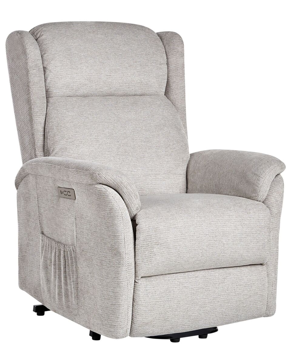 Beliani Sillón ELEGY Gris Claro