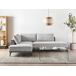 Beliani Sofá esquinero Poliéster MYKEN Beliani Sofá esquinero Poliéster MYKEN Gris Claro