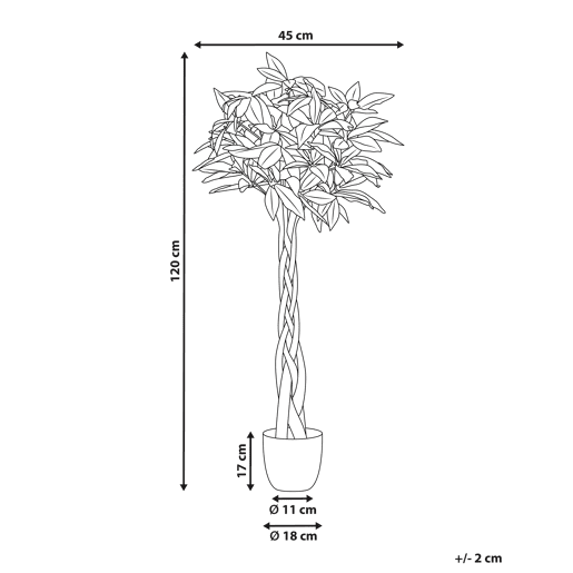 Planta artificial PACHIRA TREE 120 cm Verde Planta artificial PACHIRA TREE 120 cm Verde