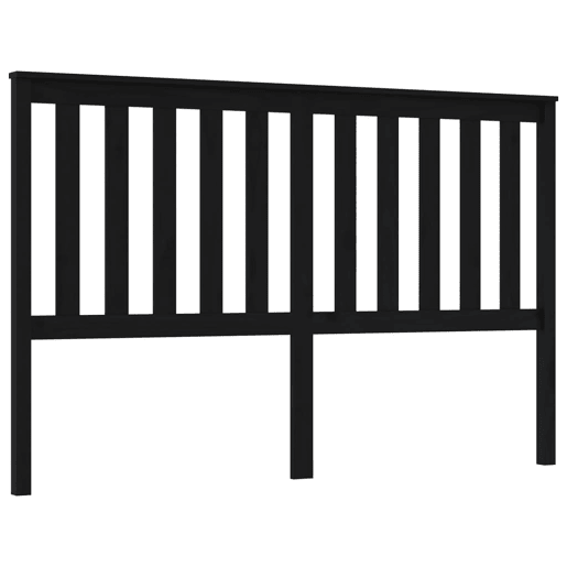 vidaXL Cabeceira de cama 166x6x101 cm pinho maciço preto vidaXL Cabeceira de cama 166x6x101 cm pinho maciço preto