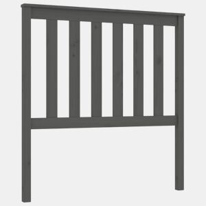vidaXL Cabeceira de cama 96x6x101 cm pinho maciço cinzento