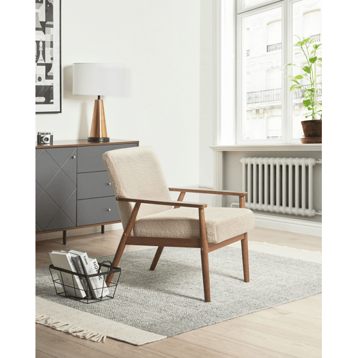 Poltrona ESRUM Bouclé Creme