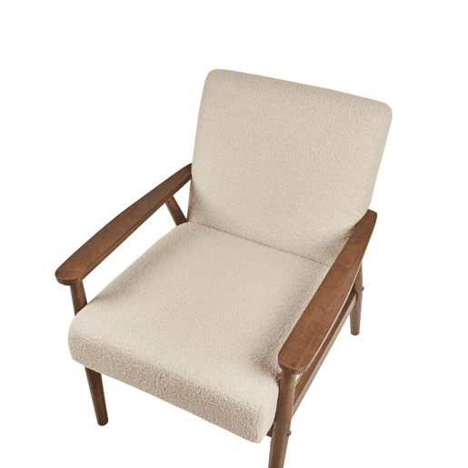 Poltrona ESRUM Bouclé Creme