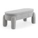Banqueta-baul estructura y patas tapizadas en boucle Banqueta-baul estructura y patas tapizadas en boucle Gris Claro