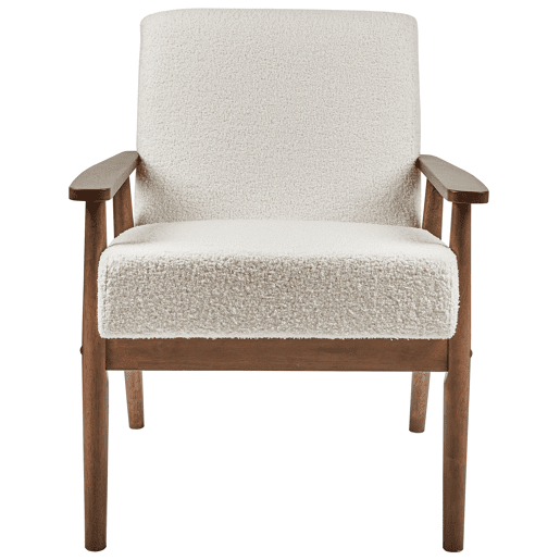 Poltrona ESRUM Bouclé Branco creme