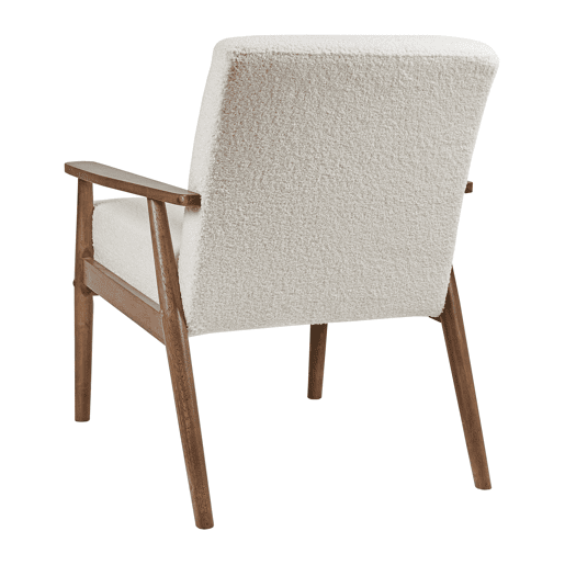 Poltrona ESRUM Bouclé Branco creme