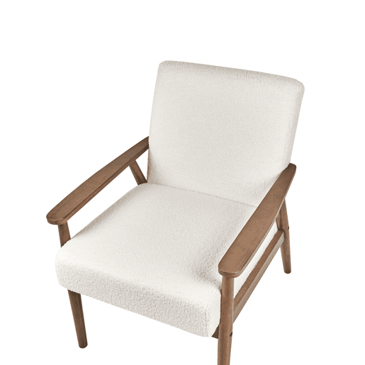Poltrona ESRUM Bouclé Branco creme