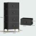 Cajonera de Tela MDF, Acero HOMCOM, hogar - muebles de dormitorio Cajonera de Tela MDF, Acero HOMCOM, hogar - muebles de dormitorio Negro