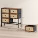 Cajonera de Tela MDF, Acero HOMCOM, hogar - muebles de dormitorio Cajonera de Tela MDF, Acero HOMCOM, hogar - muebles de dormitorio Rojo