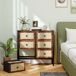 Cajonera de Tela MDF, Acero HOMCOM, hogar - muebles de dormitorio Cajonera de Tela MDF, Acero HOMCOM, hogar - muebles de dormitorio Rojo