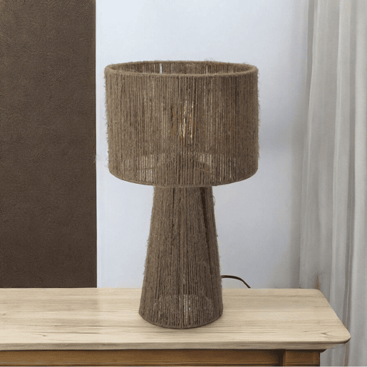 WELL HOME - Candeeiro de mesa de juta natural Ø27x45cm