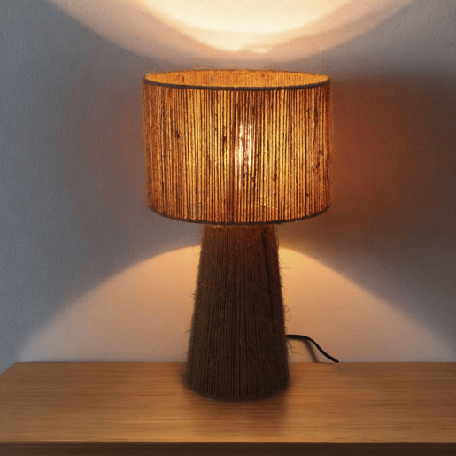 WELL HOME - Candeeiro de mesa de juta natural Ø27x45cm
