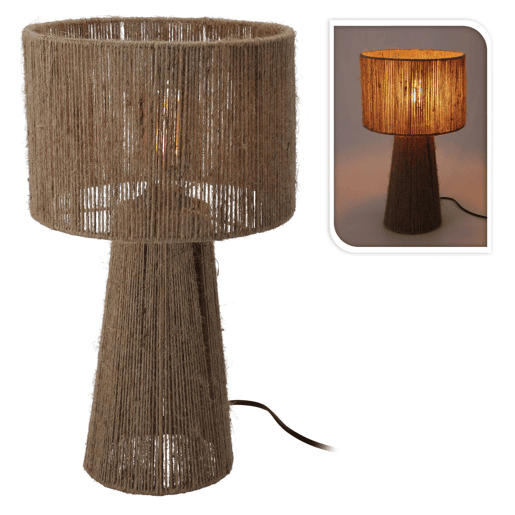 WELL HOME - Candeeiro de mesa de juta natural Ø27x45cm