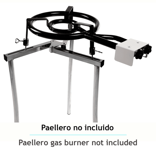 Briebe LEGL5 Tripé Suporte para Queimador a Gás, Robusto e Estável, Adequado para Paellero de 35 a 70cm, , Inox