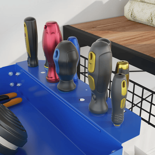 DURHAND Carrinho de Ferramentas com Rodas Carro de Ferramentas de Oficina de Aço com 3 Prateleiras de Armazenamento e Alça Lateral para Garagem Oficina Carga Máxima 150kg 83x35,3x76 cm Azul