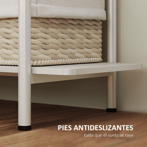HOMCOM Estante de 4 Níveis Estante para Livros com Painel Perfurado e Estrutura Metálica Estante para Sala de Estar Estúdio Dormitório Escritório 100x35x160,5 cm Branco