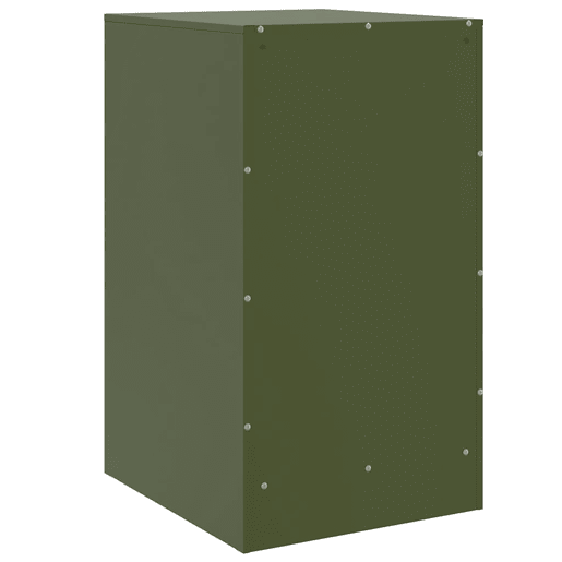 vidaXL Mesas de cabeceira 2 pcs 34,5x39x62 cm aço verde azeitona vidaXL Mesas de cabeceira 2 pcs 34,5x39x62 cm aço verde azeitona
