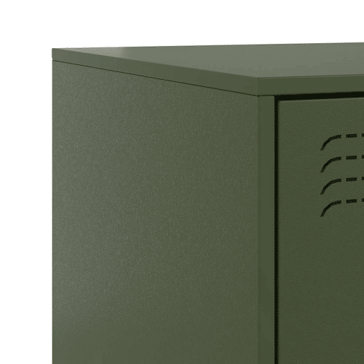 vidaXL Mesas de cabeceira 2 pcs 34,5x39x62 cm aço verde azeitona vidaXL Mesas de cabeceira 2 pcs 34,5x39x62 cm aço verde azeitona