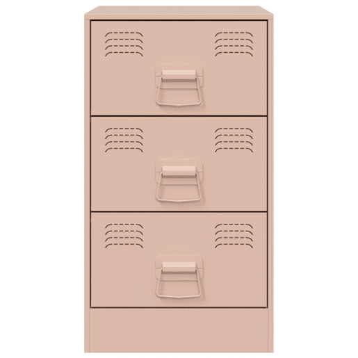 vidaXL Mesa de cabeceira 34,5x39x62 cm aço rosa