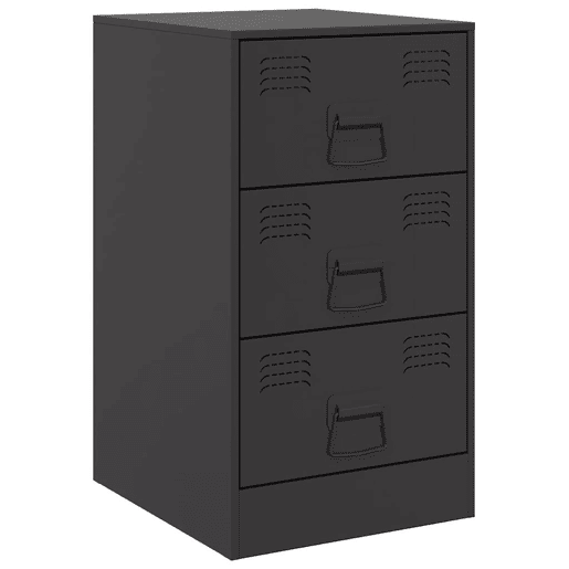 vidaXL Mesas de cabeceira 2 pcs 34,5x39x62 cm aço preto vidaXL Mesas de cabeceira 2 pcs 34,5x39x62 cm aço preto