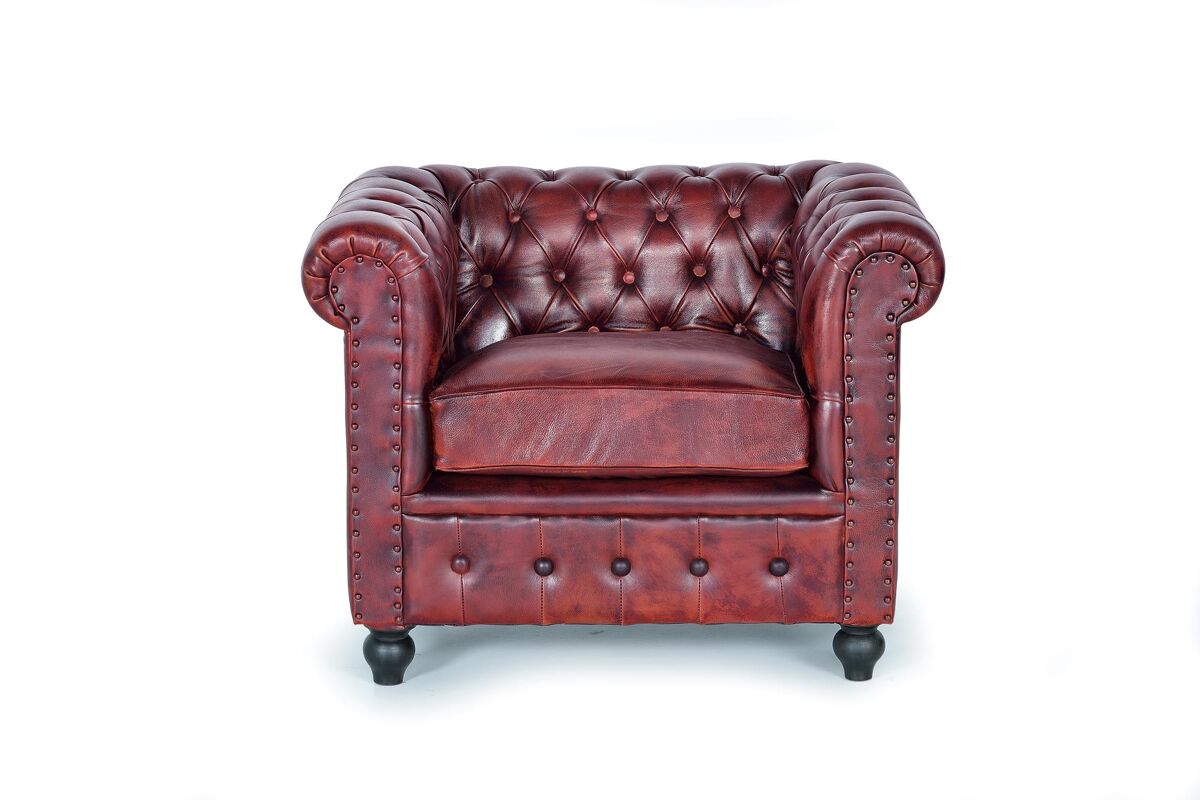 Sillón chester piel  .Giner y Colomer