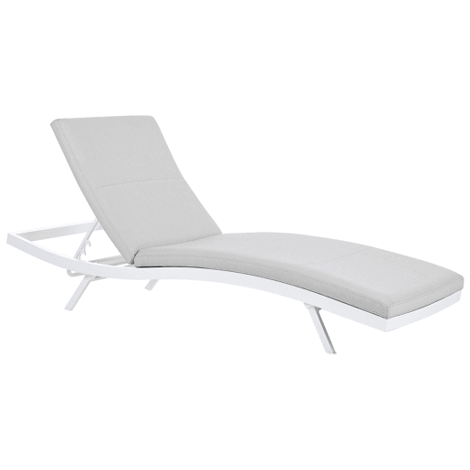 Conjunto de 2 espreguiçadeiras com almofadas AMELIA Metal Cinzento claro