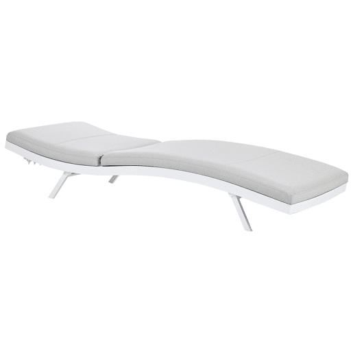 Conjunto de 2 espreguiçadeiras com almofadas AMELIA Metal Cinzento claro