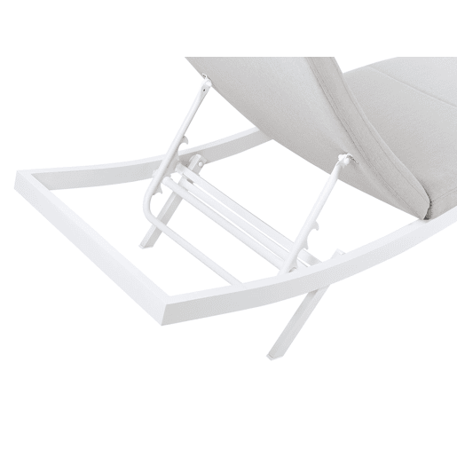 Conjunto de 2 espreguiçadeiras com almofadas AMELIA Metal Cinzento claro
