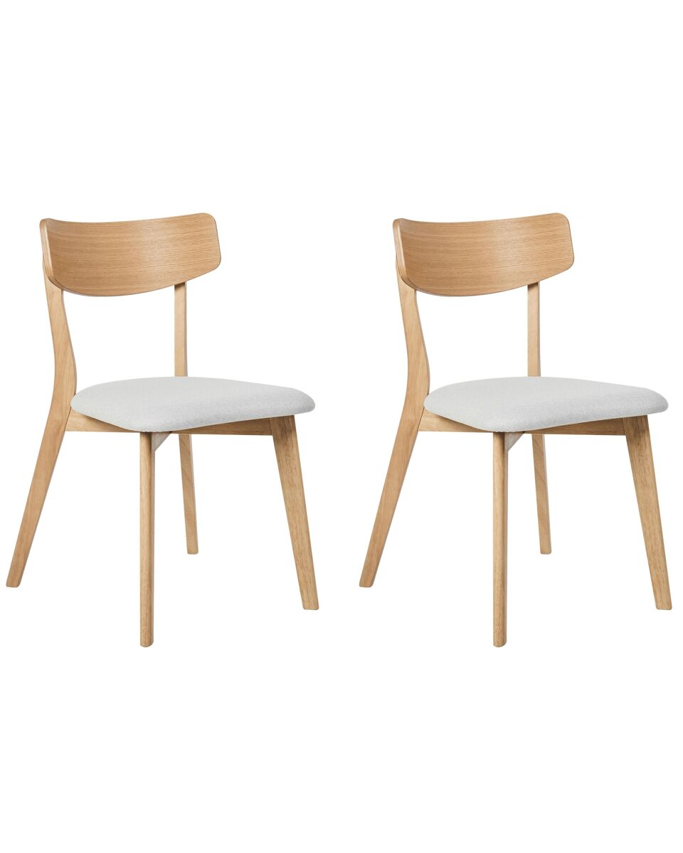 Beliani Silla de comedor HOPE Gris Claro