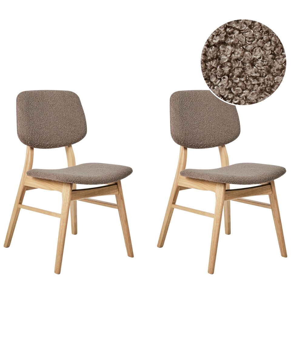 Beliani Silla de comedor ELAINE Gris Oscuro