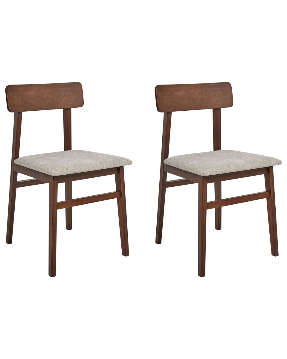 Beliani Silla de comedor STACY Gris/ Madera