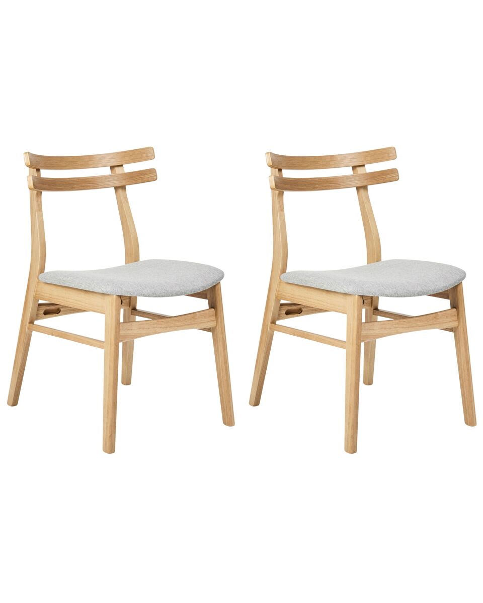 Beliani Silla de comedor CYNTHIANA Gris Claro