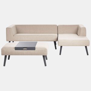 Conjunto de sofás de jardim de canto 4 lugares SORRIVOLI à esquerda Creme