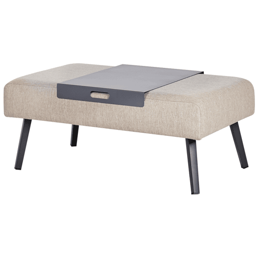 Conjunto de sofás de jardim de canto 4 lugares SORRIVOLI à esquerda Creme