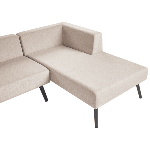 Conjunto de sofás de jardim de canto 4 lugares SORRIVOLI à esquerda Creme