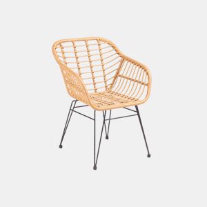 Conjunto de 2 cadeiras de exterior Zaza Rattan 61 x 82 x 56 cm