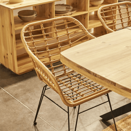 Conjunto de 2 cadeiras de exterior Zaza Rattan 61 x 82 x 56 cm