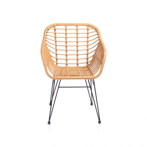 Conjunto de 2 cadeiras de exterior Zaza Rattan 61 x 82 x 56 cm