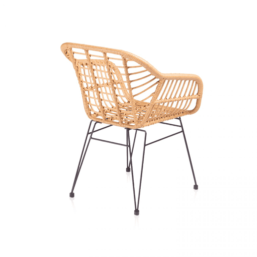 Conjunto de 2 cadeiras de exterior Zaza Rattan 61 x 82 x 56 cm