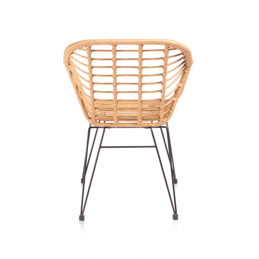Conjunto de 2 cadeiras de exterior Zaza Rattan 61 x 82 x 56 cm