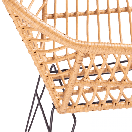 Conjunto de 2 cadeiras de exterior Zaza Rattan 61 x 82 x 56 cm