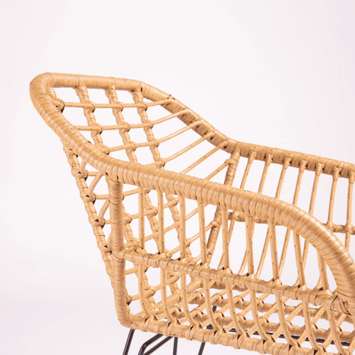 Conjunto de 2 cadeiras de exterior Zaza Rattan 61 x 82 x 56 cm